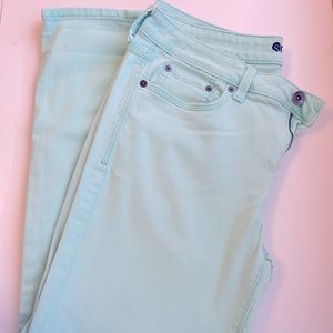 Mint crop jeans